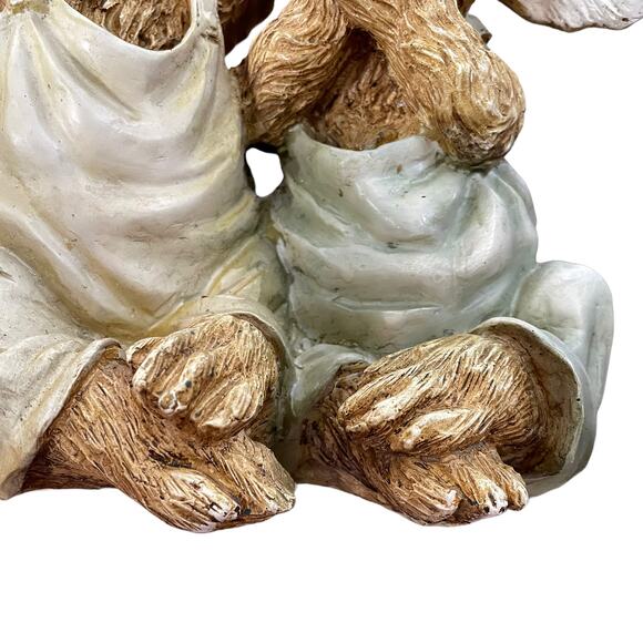 Chrisdon Three Bunnies See No Evil Hear No Evil Speak No Evil Rabbit Figure - Picture 11 of 16